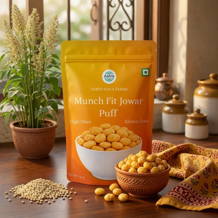 Munch Fit Jowar Puffs (Peri Peri)