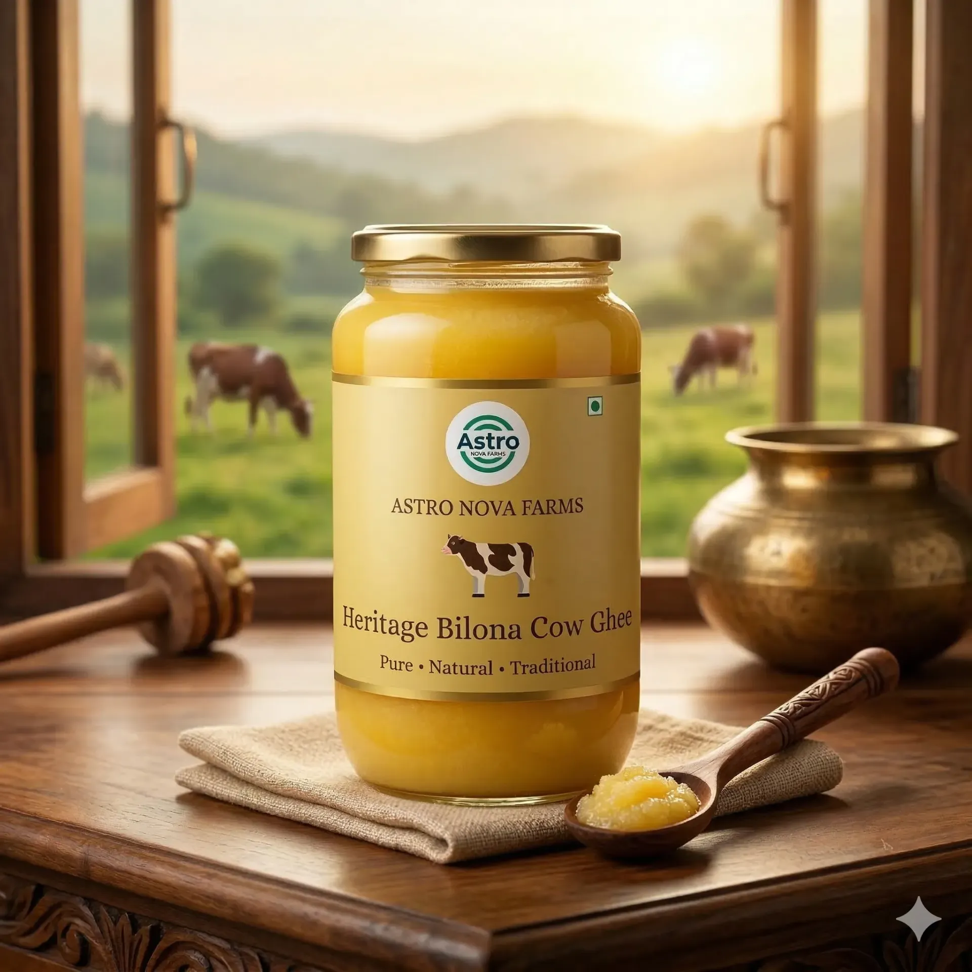 Heritage Bilona Cow Ghee (1000 ml)